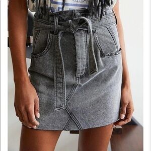Free People mini skirt, black, belted,size 27, NWT